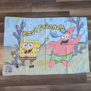 Vintage Double Sided Nickelodeon SpongeBob and Patrick Best Friends Pillowcase